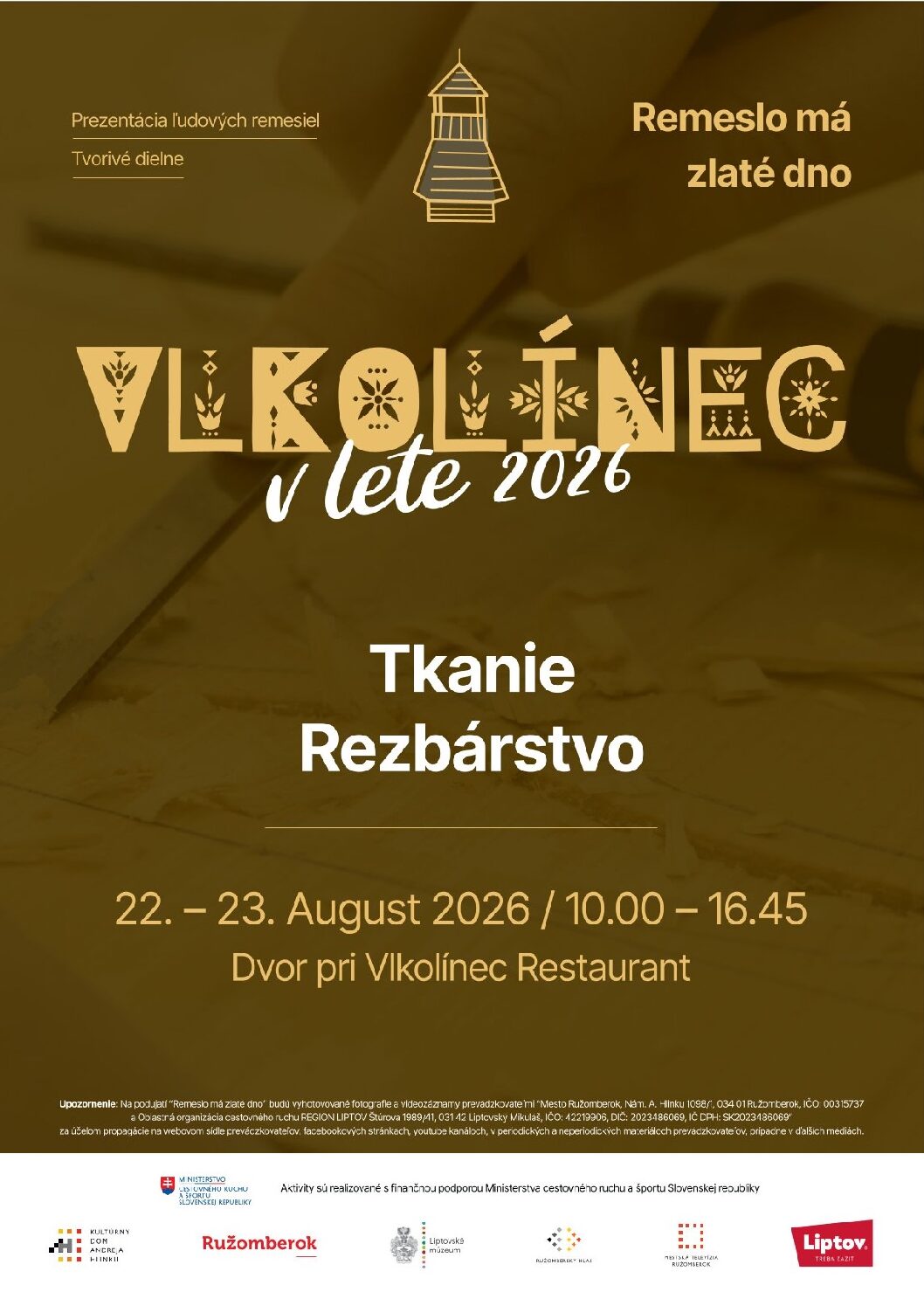 Tkanie, rezbárstvo