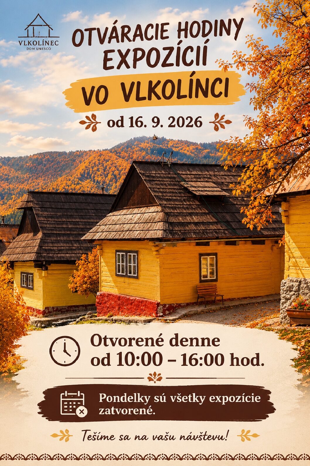 Otváracie hodiny jeseň